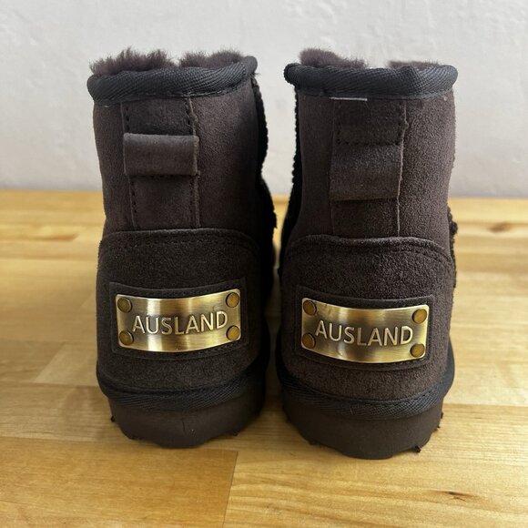 AUSLAND Classic Short Sheepskin Snow Boot Chocolate Brown Women's Size 5.5 NEW - Picture 5 of 10